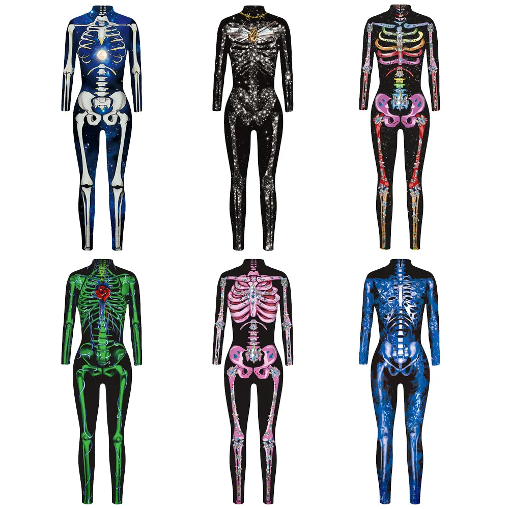 Halloween cosplay skeleton digital print women's wear jumpsuit sports pts play a clothing hairVispera de Todos los Santos
Halloween cosplay skeleton digital print women's wear jumpsuit sports pts play a clothing hairVispera de Todos los Santos