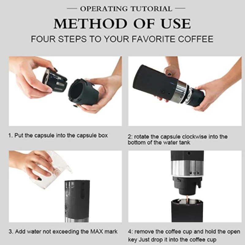 Portable Capsule Coffee Machine Small Kitchen Appliances Household Stainless Steel Automatic Coffee Maker
Portable Capsule Coffee Machine Small Kitchen Appliances Household Stainless Steel Automatic Coffee Maker