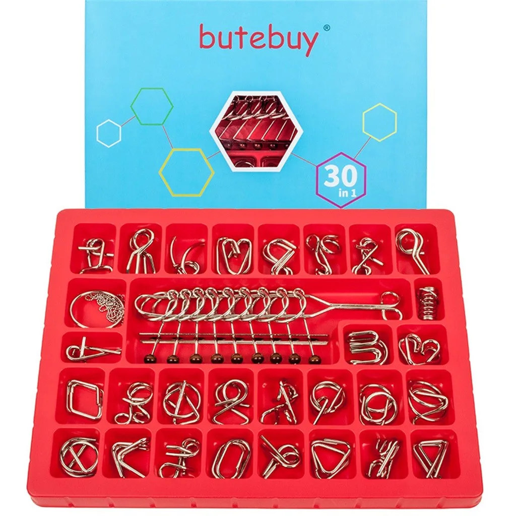 Butebuy 30 блокировочное кольцо, Необычные Обучающие игрушки, металлическая проволока, головоломка, набор игр, Iq тест, разблокировка, игра, волше...
Butebuy 30 блокировочное кольцо, Необычные Обучающие игрушки, металлическая проволока, головоломка, набор игр, Iq тест, разблокировка, игра, волше...