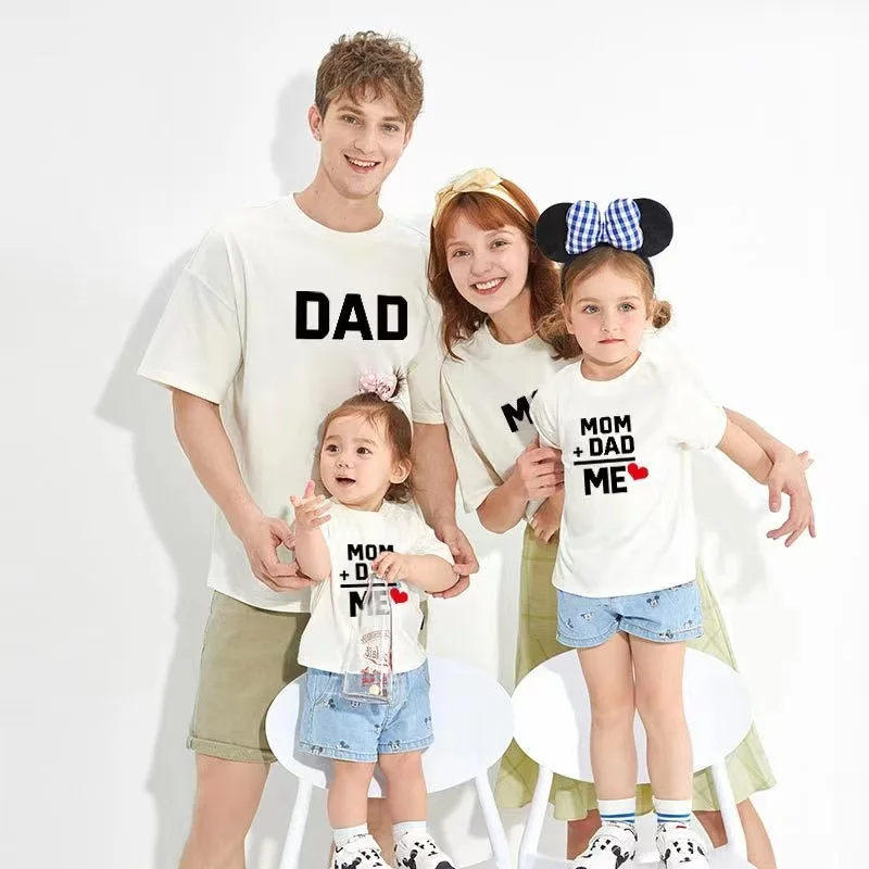 

Dad Mom Me Family T Shirts Mother Father Daughter Son Matching Clothes Baby Girl Boy Shirt Mommy Daddy Kids Outfits Family Look