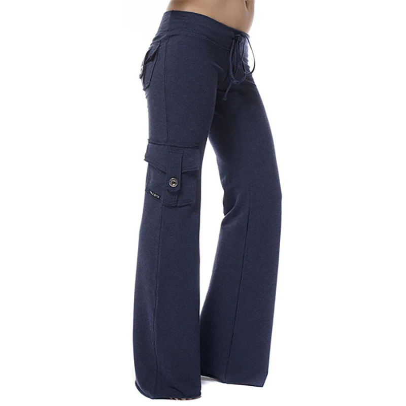 Sports Pants Solid Color Soft Trousers Women Elastic Pocket Joggers Loose Wide Leg Pants Plaid Plus Size Bottoms
Sports Pants Solid Color Soft Trousers Women Elastic Pocket Joggers Loose Wide Leg Pants Plaid Plus Size Bottoms