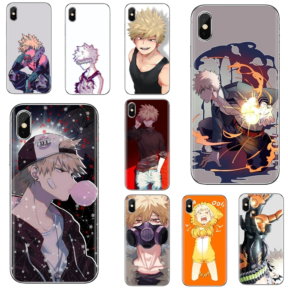 Мягкий кожаный чехол для Huawei P8 P9 P10 P20 P30 P Smart 2019 Honor Mate 9 10 20 8X 7A 7C Pro Lite Katsuki Bakugo My Hero