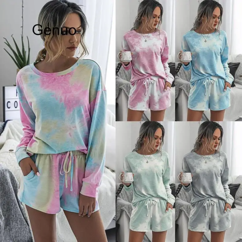 Womail Tracksuit Women Tie Dye Print Casual Long Sleeve Tshirt+Shorts Set Loose Tracksuits Harajuku 2 Pieces Outfits Street
Womail Tracksuit Women Tie Dye Print Casual Long Sleeve Tshirt+Shorts Set Loose Tracksuits Harajuku 2 Pieces Outfits Street