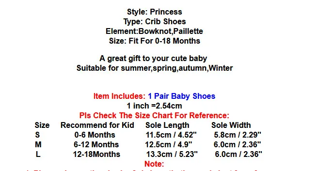 Princess Newborn Baby Shoes Cute Sequin Glitter Bow Girls Sneaker Anti-slip Soft Sole Summer Spring Casual | Мать и ребенок