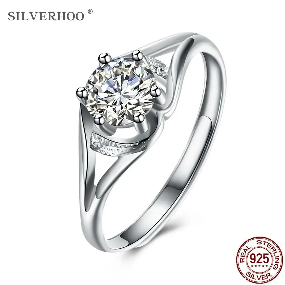 SILVERHOO 925 Sterling Silver Opening Adjustable Rings For Women Romantic 5A Cubic Zircon Anniversary Ring Fine Jewelry New
SILVERHOO 925 Sterling Silver Opening Adjustable Rings For Women Romantic 5A Cubic Zircon Anniversary Ring Fine Jewelry New