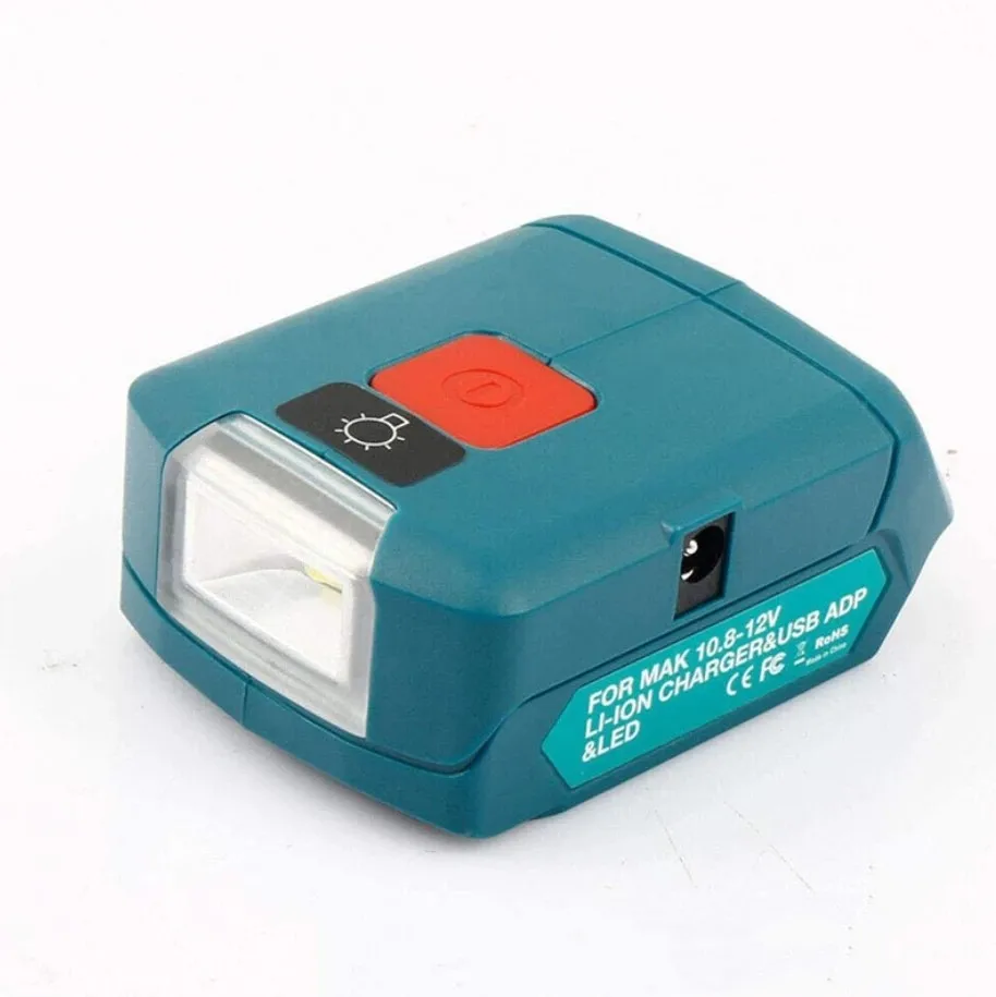 ADP05 14.4V/18V Lion Battery Dual USB Converter Port With LED Light Spotlight Outdoor Flashlight For Ma-kita Batteries Quality
ADP05 14.4V/18V Lion Battery Dual USB Converter Port With LED Light Spotlight Outdoor Flashlight For Ma-kita Batteries Quality