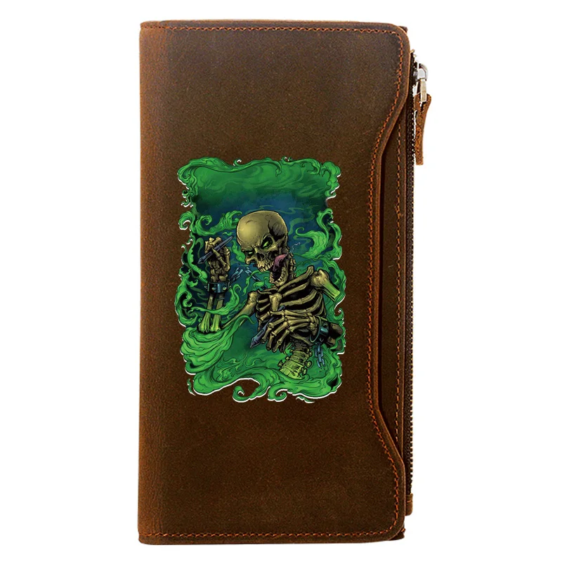 Cool Punk Style Skeleton Genuine Leather Wallet Men Long Purse With Phone Bag Zipper Card Holder High Quality Clutch
Cool Punk Style Skeleton Genuine Leather Wallet Men Long Purse With Phone Bag Zipper Card Holder High Quality Clutch