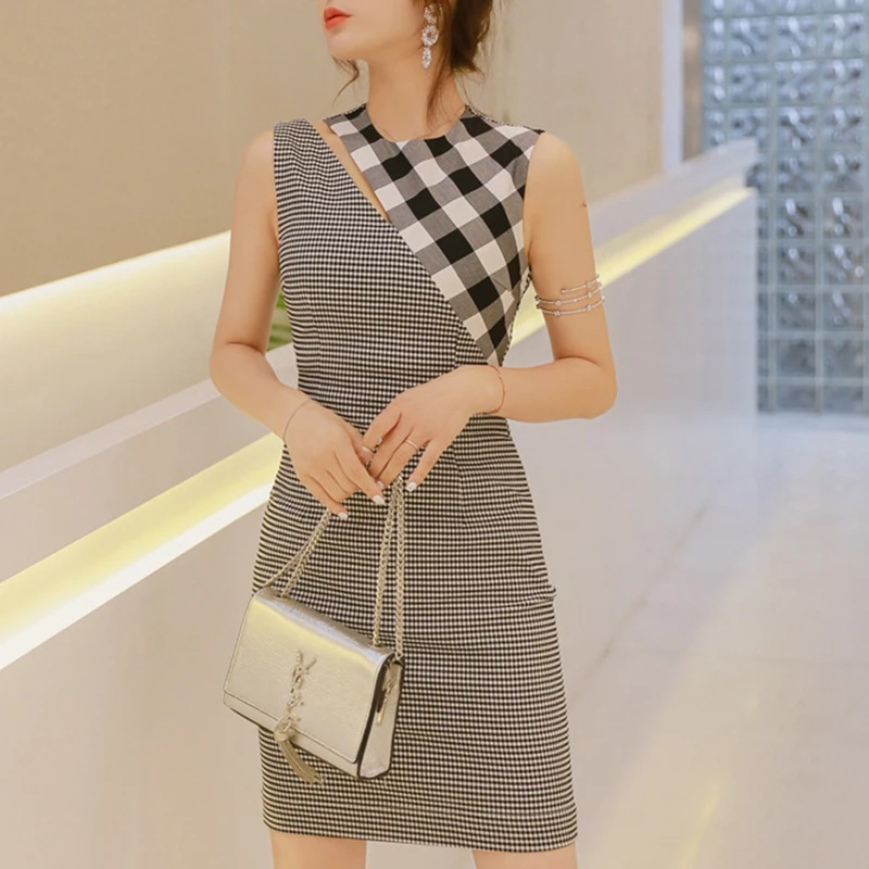 Fashion women comfortable elegant work style plaid dress new arrival party cute sleeveless sexy high quality mini pencil dress
Fashion women comfortable elegant work style plaid dress new arrival party cute sleeveless sexy high quality mini pencil dress