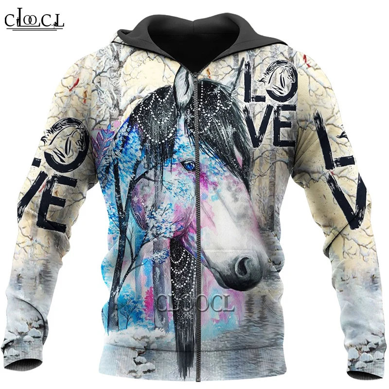 CLOOCL 2021 Newest Casual Zipper Hoodie Popular Hip Hop Animal Beautiful Horse 3D Print Men Women Couple Wild Streetwear Tops
CLOOCL 2021 Newest Casual Zipper Hoodie Popular Hip Hop Animal Beautiful Horse 3D Print Men Women Couple Wild Streetwear Tops