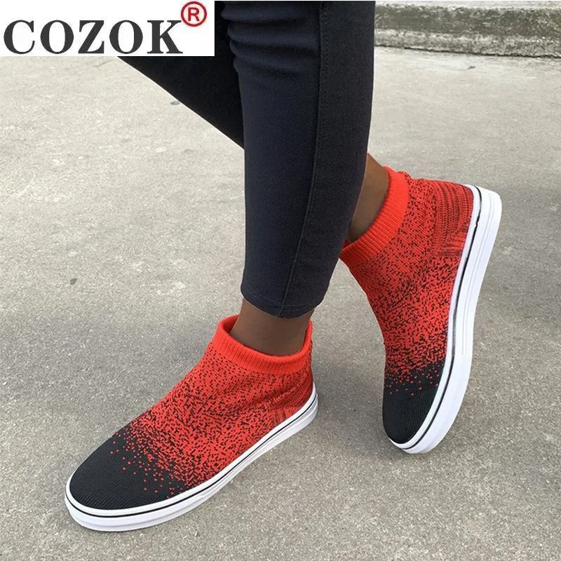 Women Vulcanized Women's Ankle Sock Mesh Breathable Flats Woman Casual Ladies Footwear Female Tennis Sock Shoes Plus Size 43
Women Vulcanized Women's Ankle Sock Mesh Breathable Flats Woman Casual Ladies Footwear Female Tennis Sock Shoes Plus Size 43