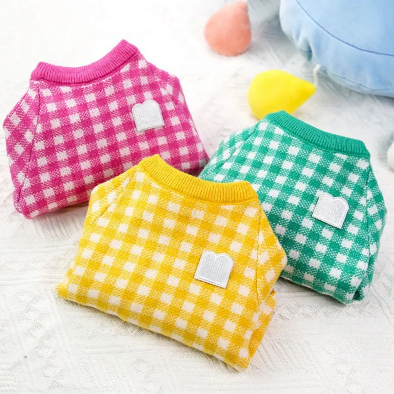 New Cute Plaid Dog Sweater Clothes Autumn Winter Warm Pets Clothing For Chihuahua Puppy Ropa Perro Puppy Dogs Pullover Outfits
New Cute Plaid Dog Sweater Clothes Autumn Winter Warm Pets Clothing For Chihuahua Puppy Ropa Perro Puppy Dogs Pullover Outfits