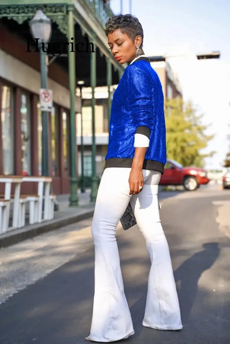 Spring Autumn Women Sequin Coat Green Blue Bomber Jacket Long Sleeve Zipper Streetwear Tunic Loose Casual Basic Lady Outwear XXL
Spring Autumn Women Sequin Coat Green Blue Bomber Jacket Long Sleeve Zipper Streetwear Tunic Loose Casual Basic Lady Outwear XXL