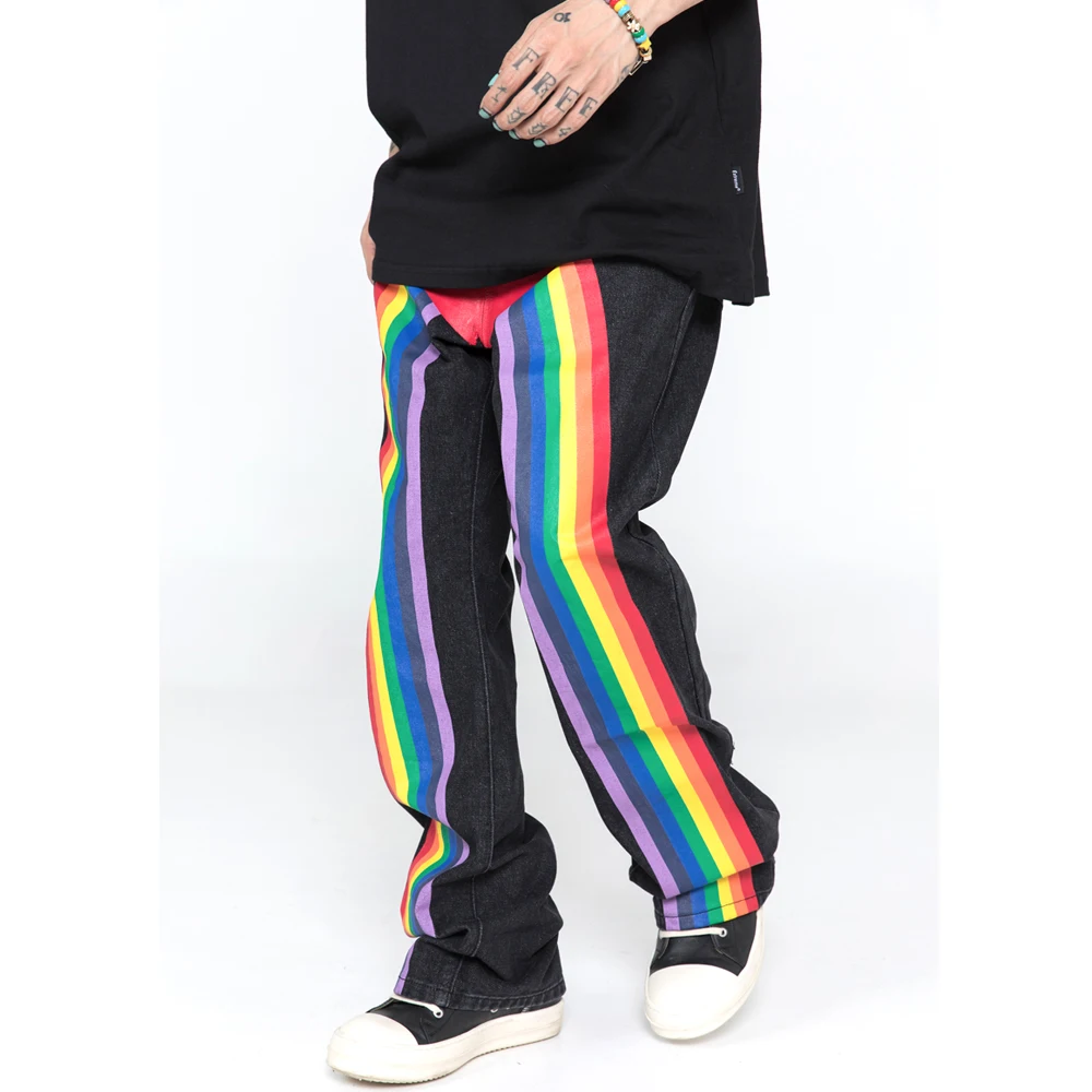 Джинсы Eukaaru мужские и женские, уличная одежда, слаксы из денима, с принтом Love Rainbow, мешковатые джинсы в стиле хип-хоп, большие размеры
Джинсы Eukaaru мужские и женские, уличная одежда, слаксы из денима, с принтом Love Rainbow, мешковатые джинсы в стиле хип-хоп, большие размеры