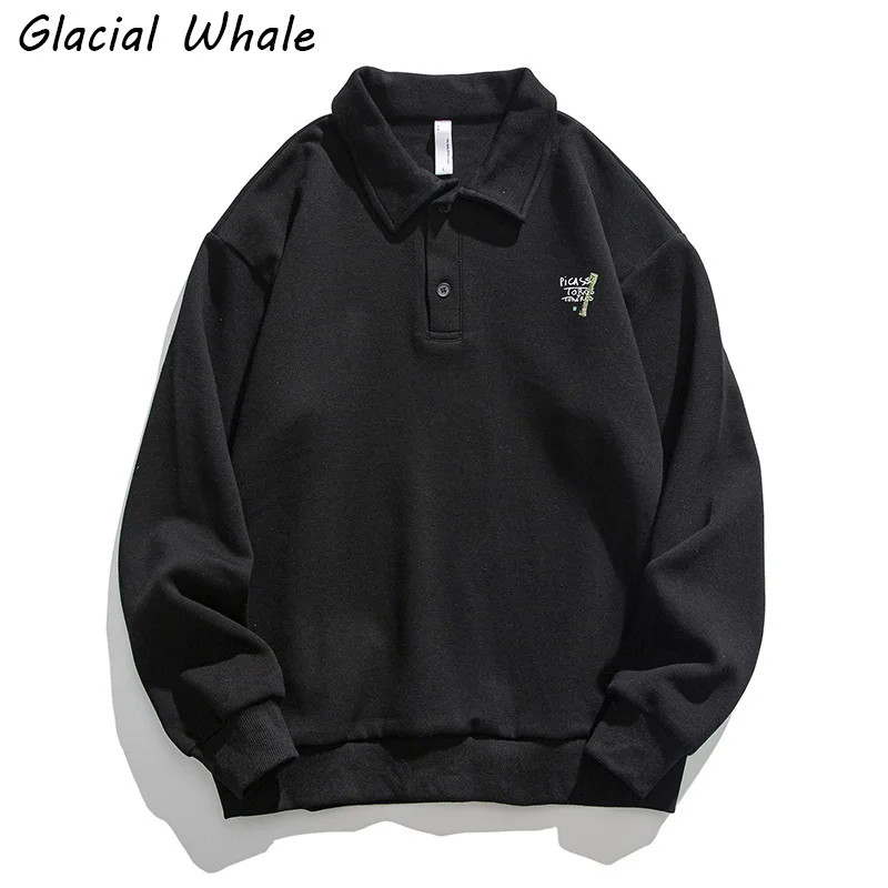 GlacialWhale Mens Polo Collar Sweatshirt Men 2021 Solid Sweatshirts Oversized Japanese Streetwear Male Casual Black Hoodies Men
GlacialWhale Mens Polo Collar Sweatshirt Men 2021 Solid Sweatshirts Oversized Japanese Streetwear Male Casual Black Hoodies Men