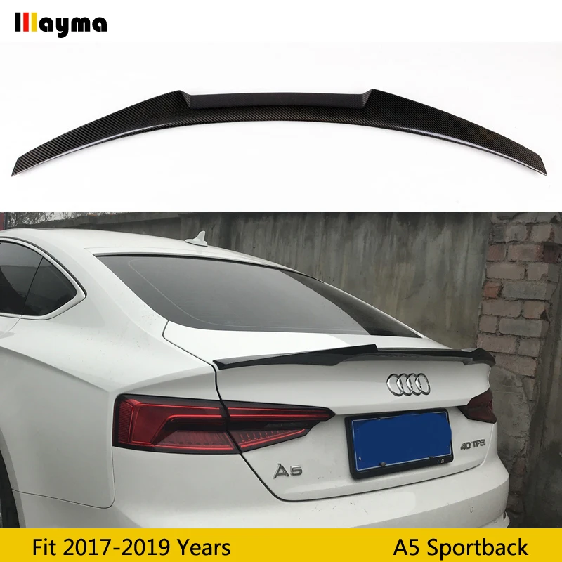 Стильный спойлер M4 для заднего багажника из углеродного волокна Audi A5 sportback 4 двери