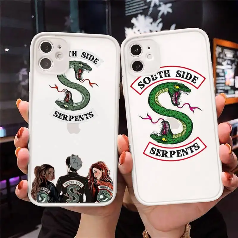 American TV Riverdale Southside Serpents Phone Case Matte Transparent for iPhone 7 8 11 12 s mini pro X XS XR MAX Plus cover
American TV Riverdale Southside Serpents Phone Case Matte Transparent for iPhone 7 8 11 12 s mini pro X XS XR MAX Plus cover