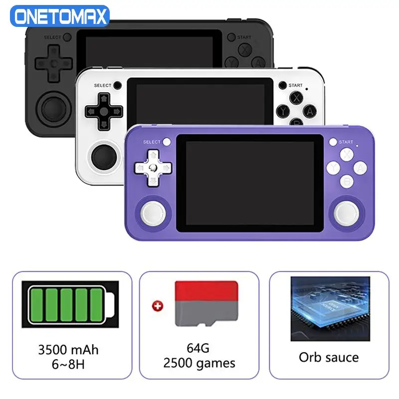Консоль игровая ручная RK3326, 64 ГБ, 3,5 дюйма, IPS, 2500 игр 
Консоль игровая ручная RK3326, 64 ГБ, 3,5 дюйма, IPS, 2500 игр