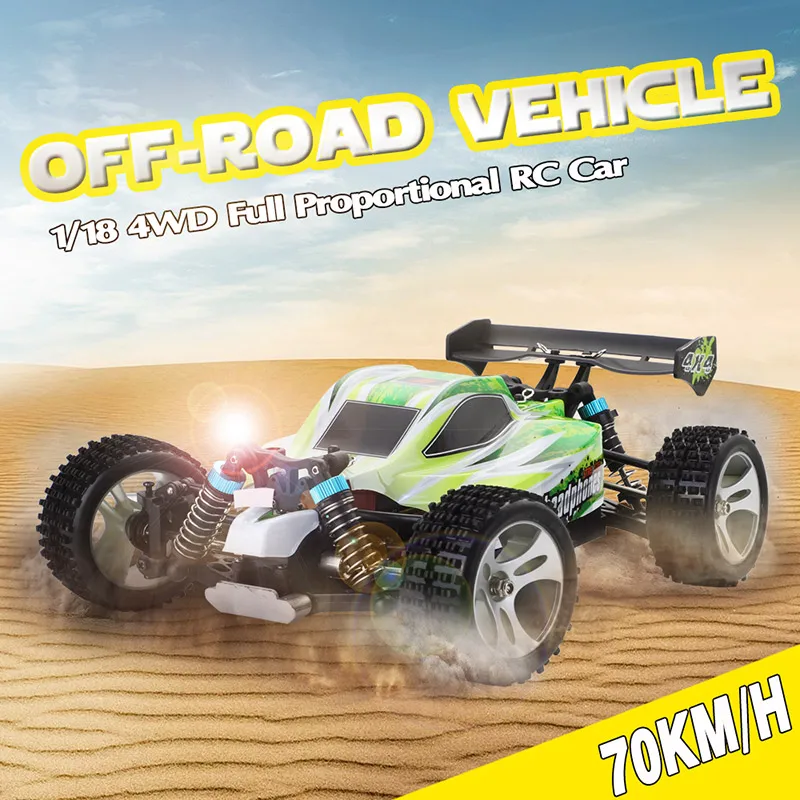 70km/h Car High Speed 4WD 2.4G Upgraded A959-B 1/18 Remote Control RC Car RTR 540 Brush Motor Buggy Off Road 
70km/h Car High Speed 4WD 2.4G Upgraded A959-B 1/18 Remote Control RC Car RTR 540 Brush Motor Buggy Off Road