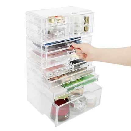 Drawer Type Makeup Organizer Cosmetics Storage Box Organizador Transparent Jewelry Box Lipstick Nail Polish Display Case
Drawer Type Makeup Organizer Cosmetics Storage Box Organizador Transparent Jewelry Box Lipstick Nail Polish Display Case