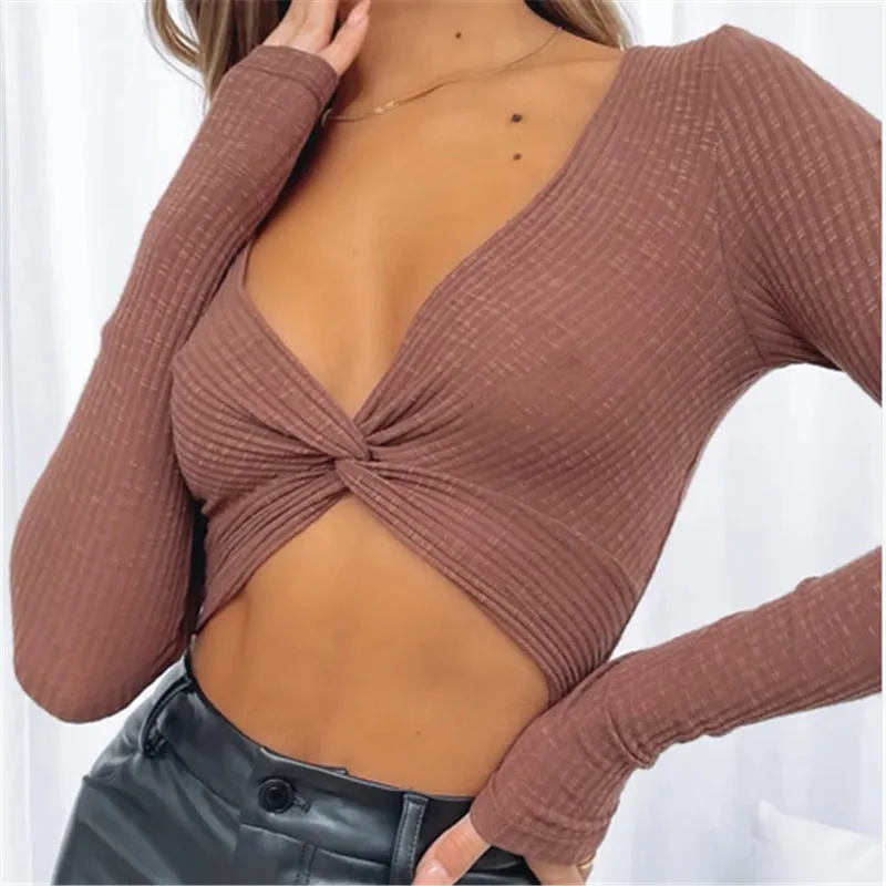 Twist Low Cut Neck Short Knit Sweaters Women Thin Cardigan Fashion Long Sleeve Sun Protection Crop Pullovers Ropa Mujer
Twist Low Cut Neck Short Knit Sweaters Women Thin Cardigan Fashion Long Sleeve Sun Protection Crop Pullovers Ropa Mujer
