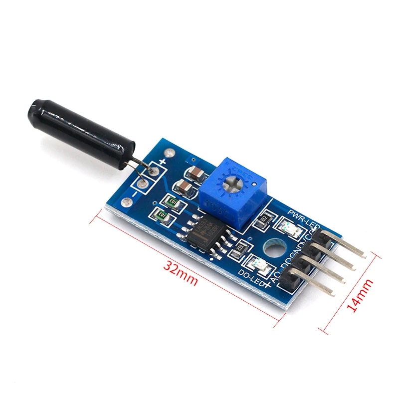 Vibration Sensor Module Normally Opened Type SW18010P Vibration switch alarm sensor module for Arduino
Vibration Sensor Module Normally Opened Type SW18010P Vibration switch alarm sensor module for Arduino