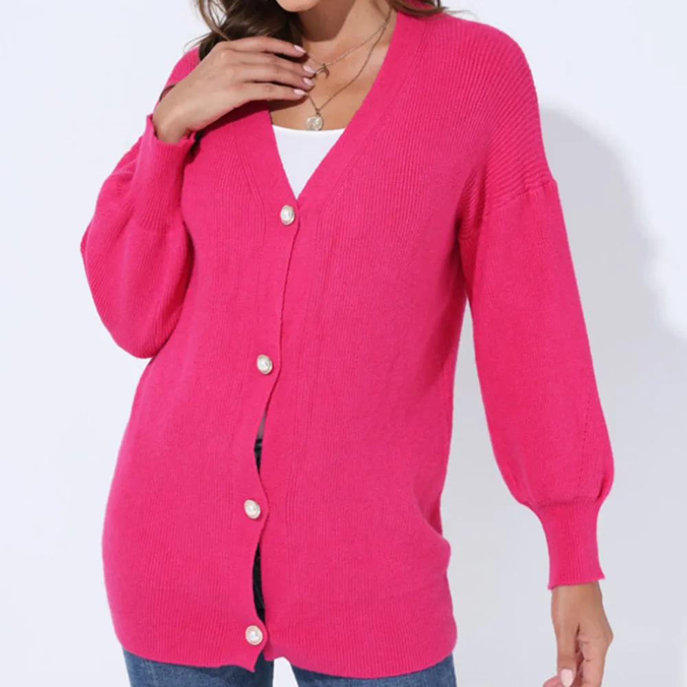 2021 European American Autumn New Sweater Coat Women's Pure Color Casual Cardigan Loose Knit Buttoned Cardigan Long Sleeve
2021 European American Autumn New Sweater Coat Women's Pure Color Casual Cardigan Loose Knit Buttoned Cardigan Long Sleeve