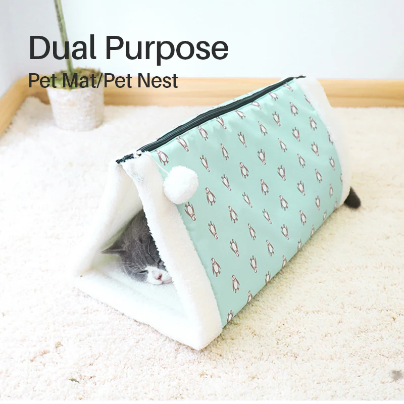 Pet Dog Mat Cat Bed Dual Purpose Triangle House Winter Warm Cats Kennel Comfortable Soft Washable Pets Dog Nest Daily Supplies
Pet Dog Mat Cat Bed Dual Purpose Triangle House Winter Warm Cats Kennel Comfortable Soft Washable Pets Dog Nest Daily Supplies