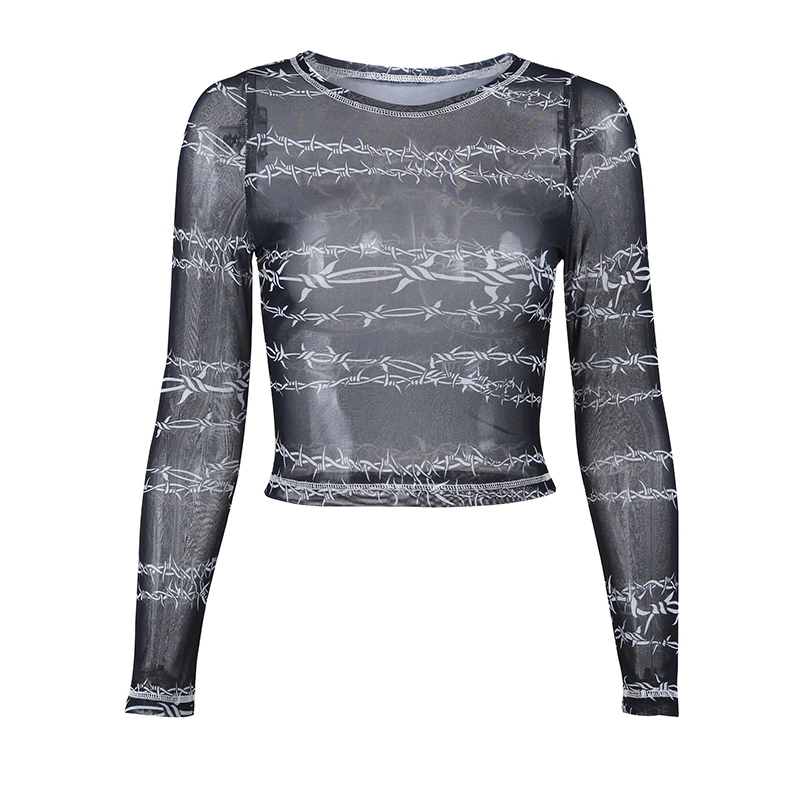 InsDoit Harajuku Mall Goth Black Sexy T Shirt Women Print Streetwear Long Sleeve See Through Crop Top Punk Grunge Fashion Tops
InsDoit Harajuku Mall Goth Black Sexy T Shirt Women Print Streetwear Long Sleeve See Through Crop Top Punk Grunge Fashion Tops