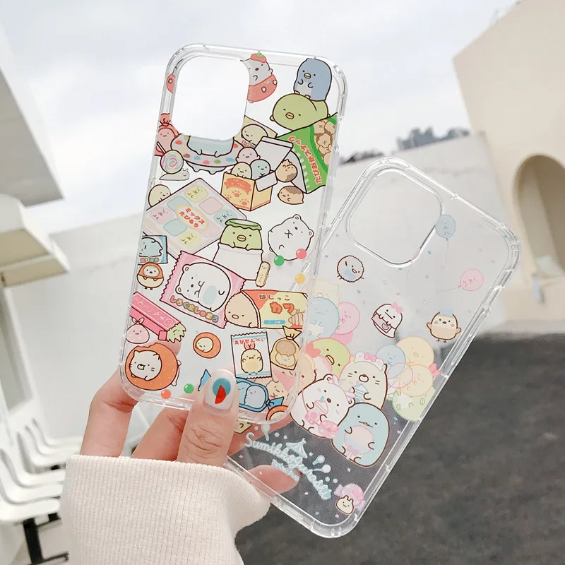 Cute cartoon sumikko gurashi phone case for iPhone 12 12Mini 11 Pro XS Max XR SE X 8 7 Plus Japan anime clear soft TPU cover
Cute cartoon sumikko gurashi phone case for iPhone 12 12Mini 11 Pro XS Max XR SE X 8 7 Plus Japan anime clear soft TPU cover