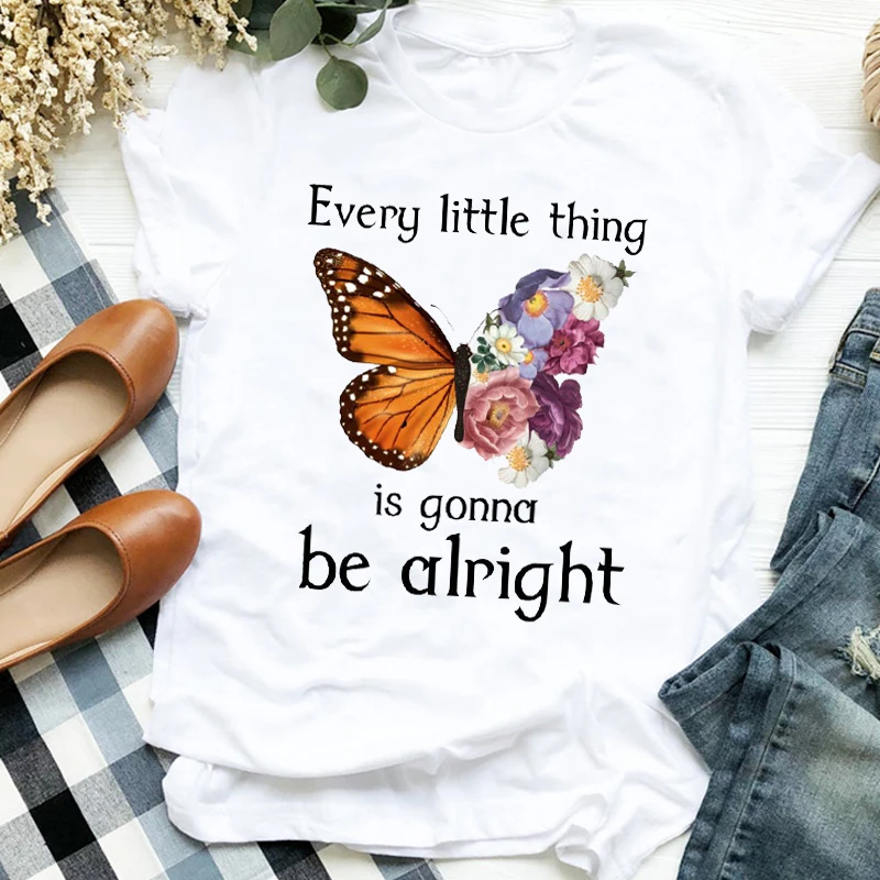 FIXSYS Flowers Butterfly Women Lady Cartoon Cute Fashion 90s Trend Printed Clothes Top Graphic Female Tee Womens T-shirt 
FIXSYS Flowers Butterfly Women Lady Cartoon Cute Fashion 90s Trend Printed Clothes Top Graphic Female Tee Womens T-shirt