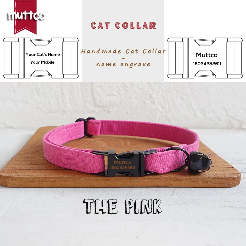 MUTTCO retail handmade engraved black high quality metal buckle collar for cat THE PINK design cat collar 2 sizes UCC076H
MUTTCO retail handmade engraved black high quality metal buckle collar for cat THE PINK design cat collar 2 sizes UCC076H