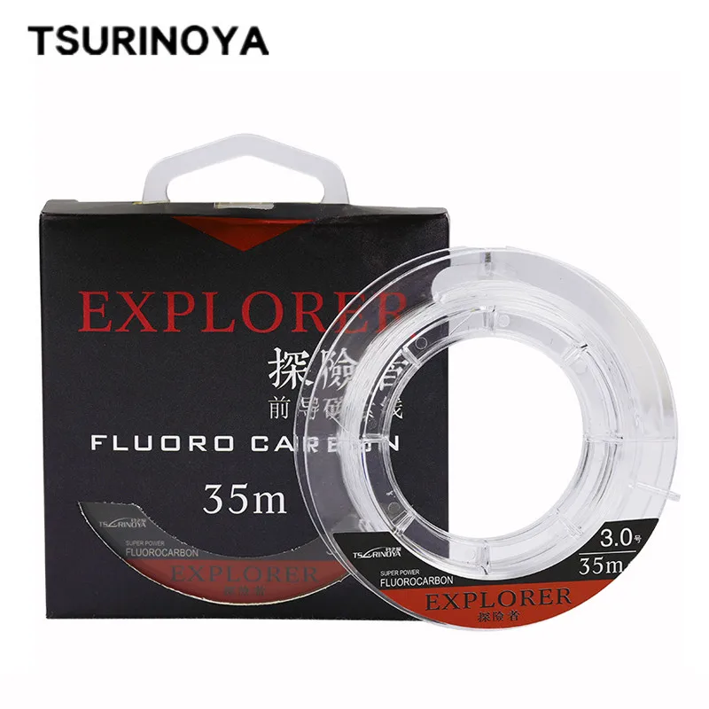 Фторуглеродная рыболовная леска TSURINOYA EXPLORER, 35 м, прозрачная, из углеродного волокна, 0,16-0,41 мм, для ловли нахлыстом
Фторуглеродная рыболовная леска TSURINOYA EXPLORER, 35 м, прозрачная, из углеродного волокна, 0,16-0,41 мм, для ловли нахлыстом