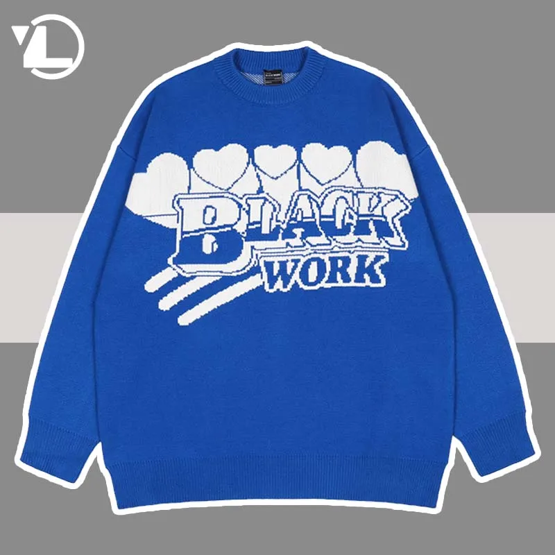 Loose Knitted Sweater Men Love Letter Print Vintage Pullover Winter Ugly Sweaters Casual Hiphop Street Sweater Wool Jumper Women
Loose Knitted Sweater Men Love Letter Print Vintage Pullover Winter Ugly Sweaters Casual Hiphop Street Sweater Wool Jumper Women