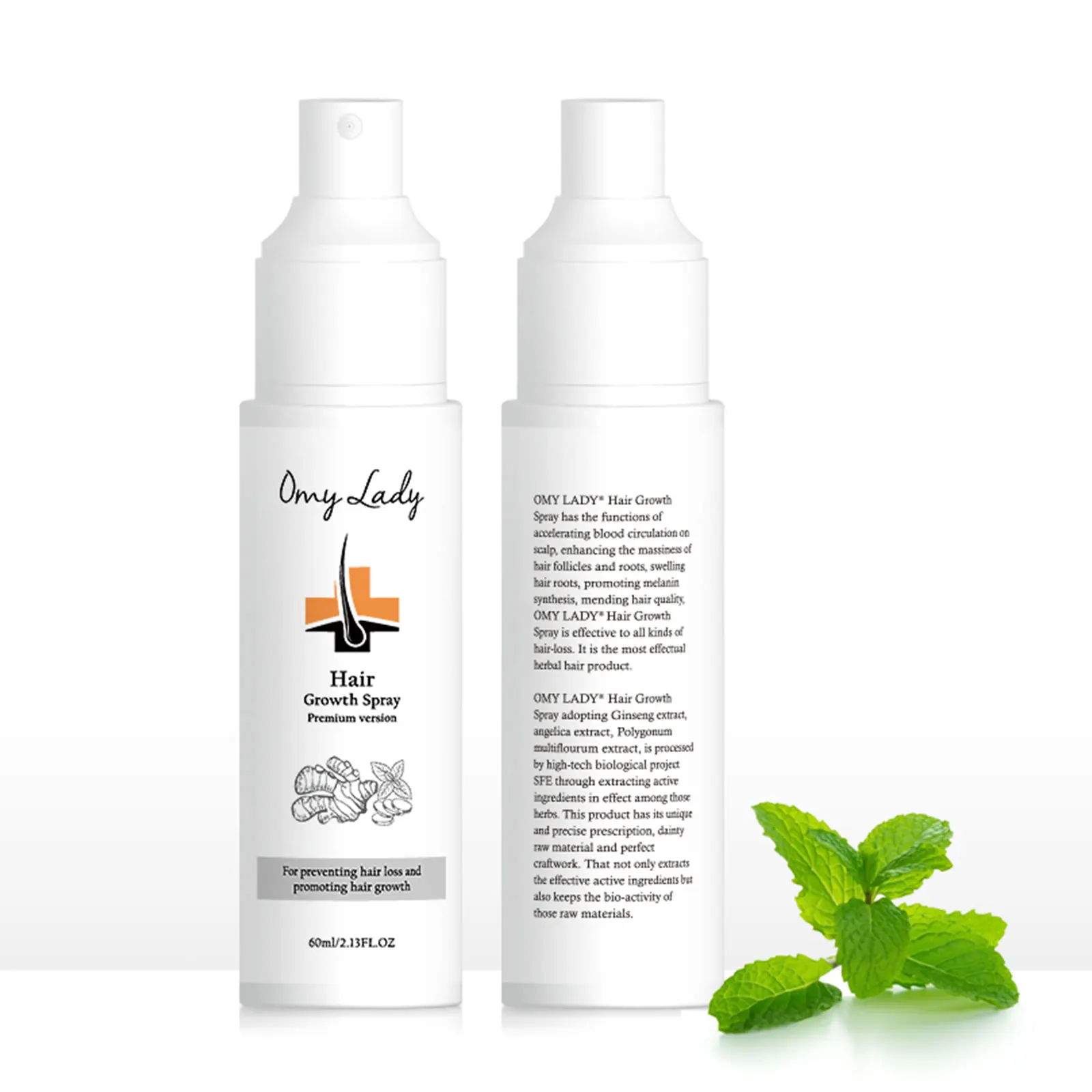60ML OMYLADY Anti Hair Loss Hair Growth Spray Essential Oil Liquid For Men Women Dry Hair Regeneration Repair Hair Loss Product
60ML OMYLADY Anti Hair Loss Hair Growth Spray Essential Oil Liquid For Men Women Dry Hair Regeneration Repair Hair Loss Product