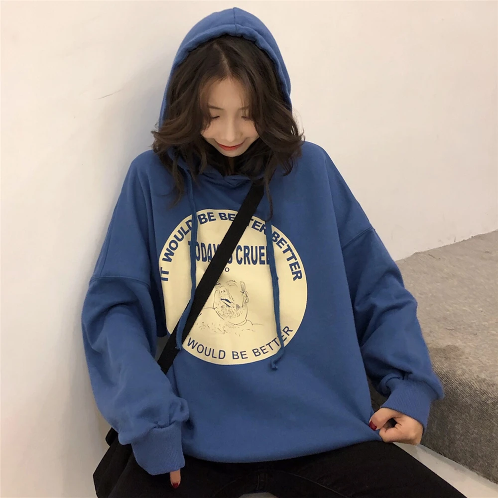 Letter Printed Long Sleeve Oversized Sweatshirts for Women Spring and Autumn New Loose Clothing Ins Fashion Casual Hoodies
Letter Printed Long Sleeve Oversized Sweatshirts for Women Spring and Autumn New Loose Clothing Ins Fashion Casual Hoodies