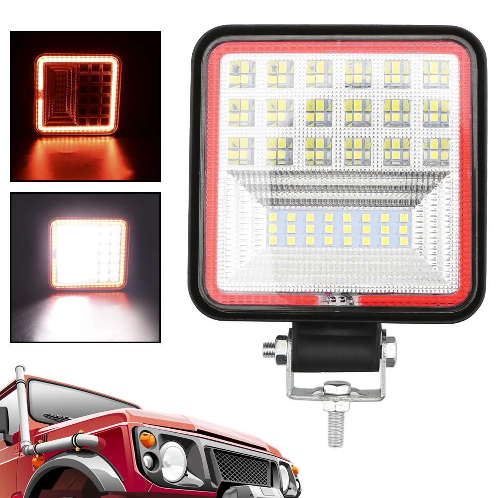 LEEPEE 126 Вт/42SMD 6000K Автомобильный светодиодный рабочий светильник для внедорожников ATV UTV трактор супер яркие противотуманные фары с диафрагмо...
LEEPEE 126 Вт/42SMD 6000K Автомобильный светодиодный рабочий светильник для внедорожников ATV UTV трактор супер яркие противотуманные фары с диафрагмо...