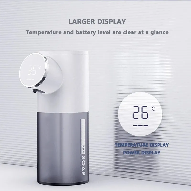 Automatic Soap Dispenser USB Rechargeable 320ml Liquid Soap Dispensers Digital Display Foam Hand Sanitizer Machine QBMY
Automatic Soap Dispenser USB Rechargeable 320ml Liquid Soap Dispensers Digital Display Foam Hand Sanitizer Machine QBMY