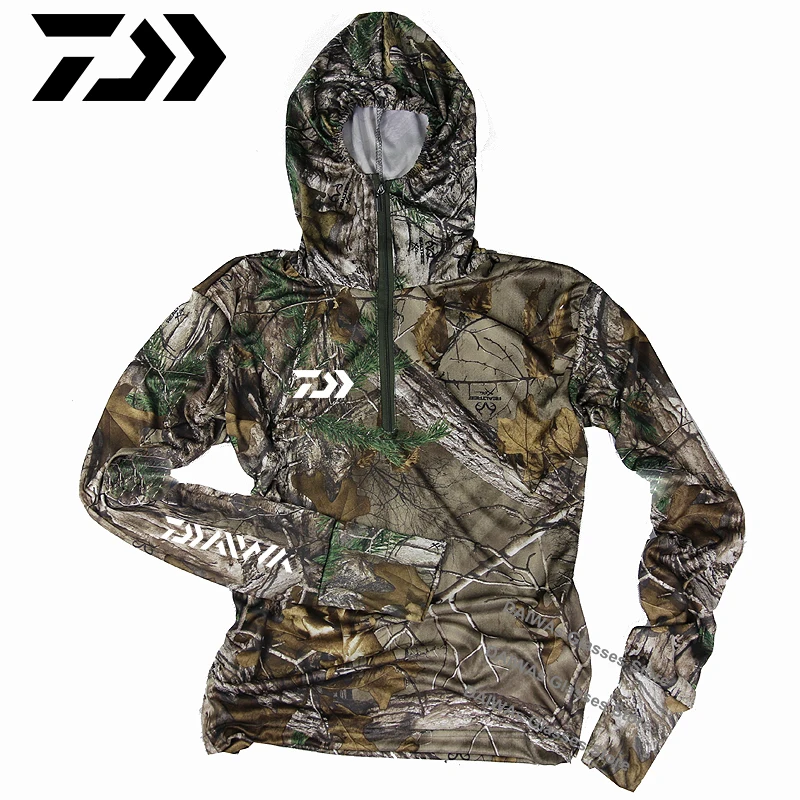 Daiwa Summer Waterproof Bionic Camouflage Clothing Tops Male Hunting Fishing Quick Dry Sunscreen Hooded Jacket Ghillie Suits
Daiwa Summer Waterproof Bionic Camouflage Clothing Tops Male Hunting Fishing Quick Dry Sunscreen Hooded Jacket Ghillie Suits