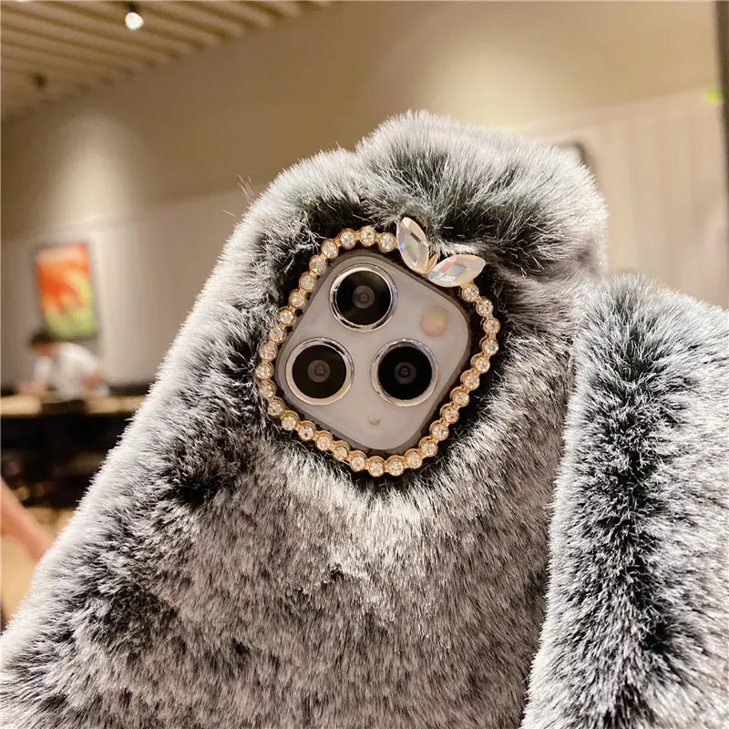 High Quality Warm Rabbit Fluffy Fur Phone Case for IPhone 7 8 Plus 11 12 Pro Max XR XS 12Mini 3D Ears Soft Back Cover
High Quality Warm Rabbit Fluffy Fur Phone Case for IPhone 7 8 Plus 11 12 Pro Max XR XS 12Mini 3D Ears Soft Back Cover