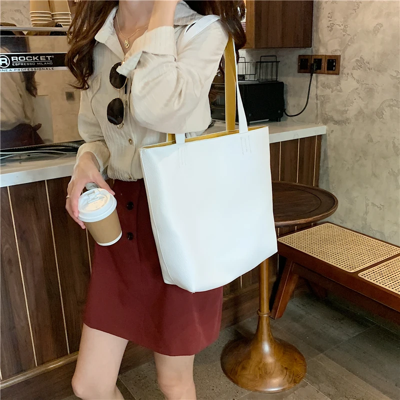 Simple Large Capacity Ladies Casual Shopping Travel Tote Fashion Soft PU Leather Women Shoulder Underarm Bags Female Handbags 
Simple Large Capacity Ladies Casual Shopping Travel Tote Fashion Soft PU Leather Women Shoulder Underarm Bags Female Handbags