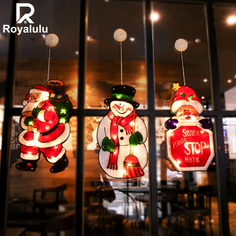 Royalulu Santa Claus LED Lights Ornaments Suction Cup Window Hanging Lights Santa Claus Elk Flash Christmas Theme
Royalulu Santa Claus LED Lights Ornaments Suction Cup Window Hanging Lights Santa Claus Elk Flash Christmas Theme