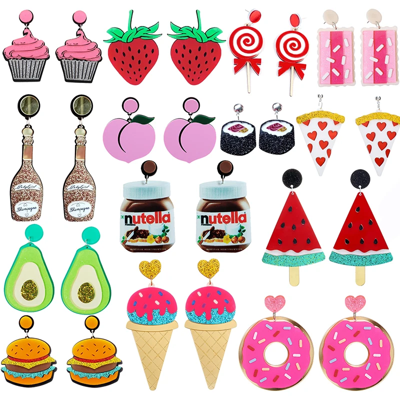Earrings For Women Acrylic Party Fashion Eardrop Funny New Cartoon Colorful Gifts Ice Cream Fruit Lemon Donuts Fried Egg
Earrings For Women Acrylic Party Fashion Eardrop Funny New Cartoon Colorful Gifts Ice Cream Fruit Lemon Donuts Fried Egg