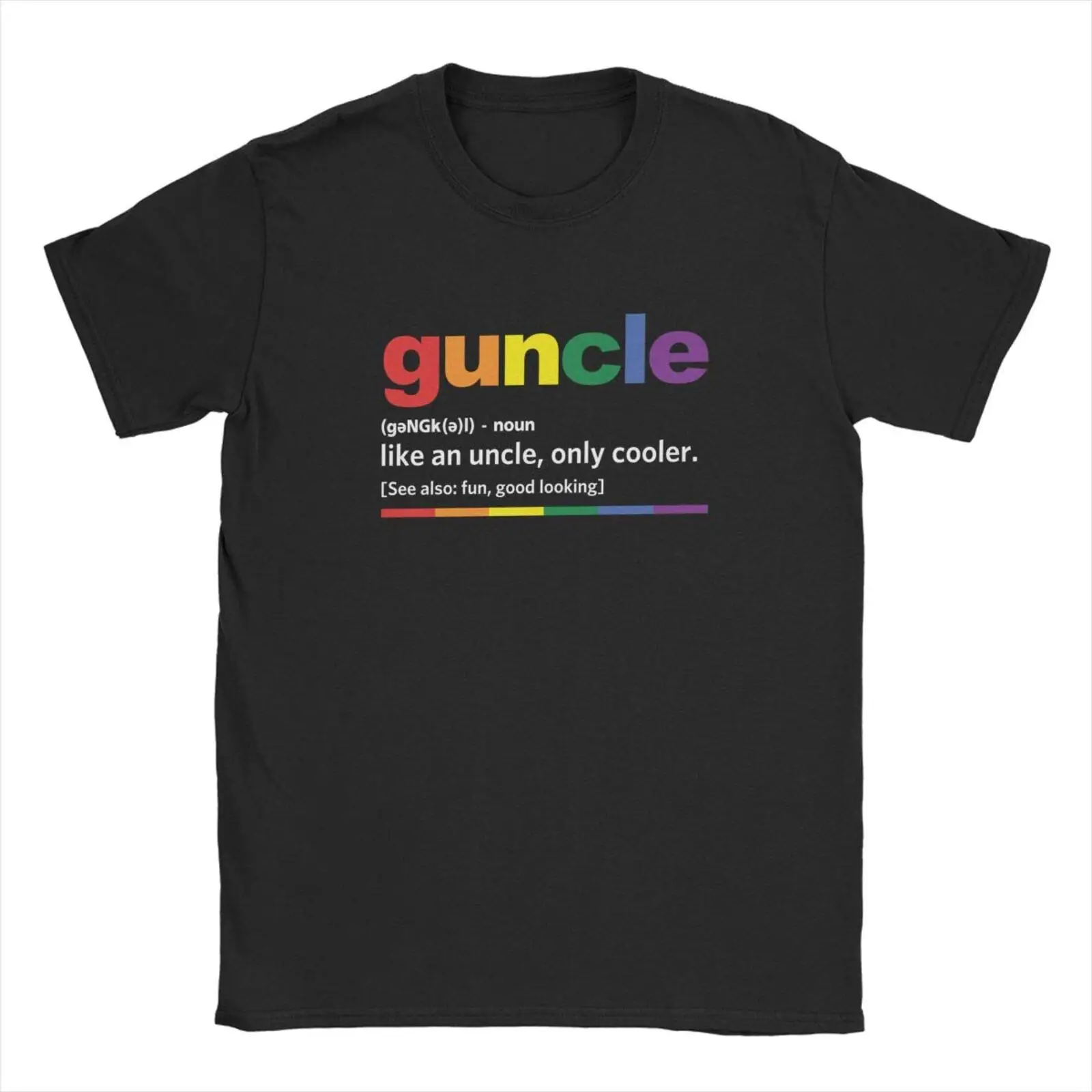 Guncle Definition T-Shirt Rainbow Pride Color Funny Gift for Gay Uncle Tops Tees for Men Clothes
Guncle Definition T-Shirt Rainbow Pride Color Funny Gift for Gay Uncle Tops Tees for Men Clothes