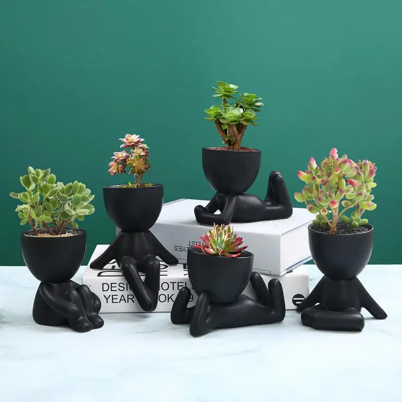 Room Ornaments Plant Pot Black Flower Pots Ceramic Succulents Plants Potted Home Garden Mini Flower Pot Office Decor
Room Ornaments Plant Pot Black Flower Pots Ceramic Succulents Plants Potted Home Garden Mini Flower Pot Office Decor