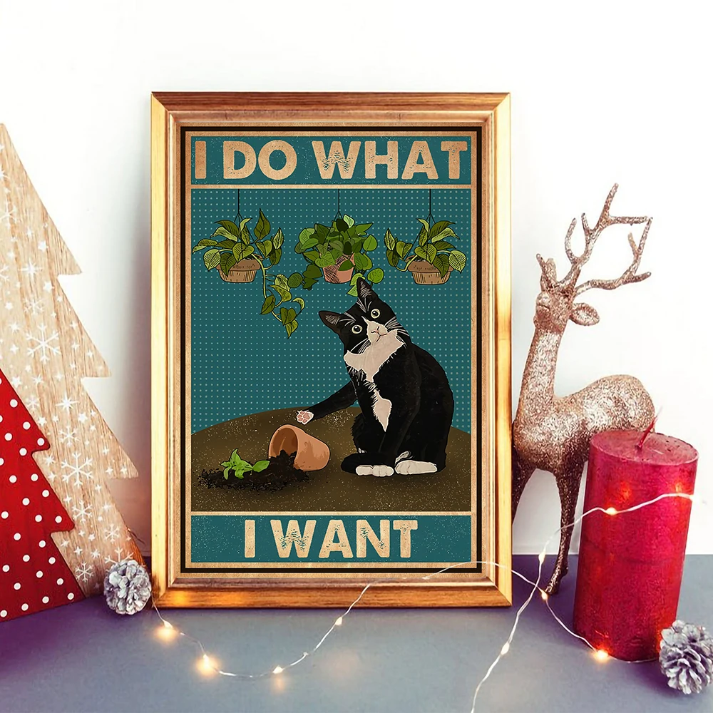 Mental Black Cat Canvas Painting I Do What I Want Art Vintage Mix Your Gin Posters And Prints Pictures for Living Room Decor
Mental Black Cat Canvas Painting I Do What I Want Art Vintage Mix Your Gin Posters And Prints Pictures for Living Room Decor