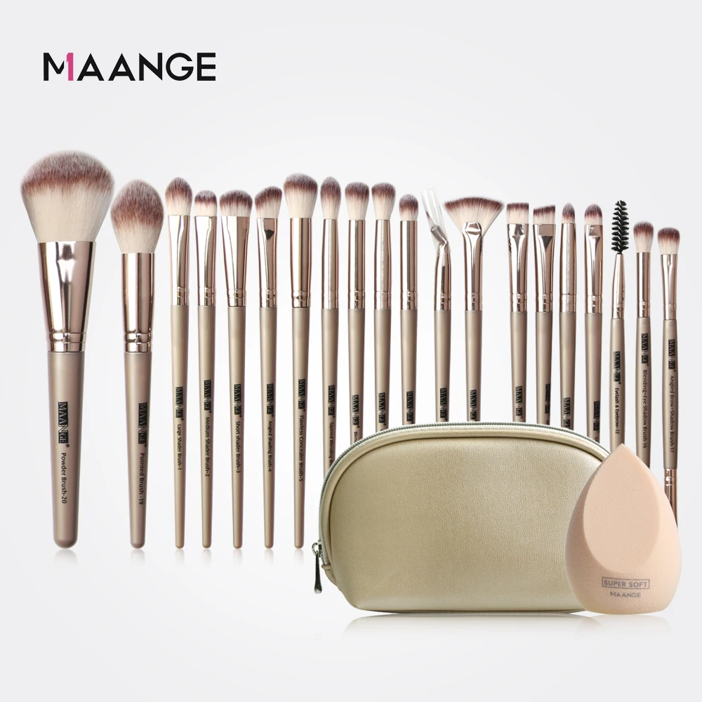 MAANGE Pro 12/18/20 pcs Makeup brushes set + Bag + Sponge Beauty Powder Foundation Eyeshadow Make up Brush With Natural Hair
MAANGE Pro 12/18/20 pcs Makeup brushes set + Bag + Sponge Beauty Powder Foundation Eyeshadow Make up Brush With Natural Hair