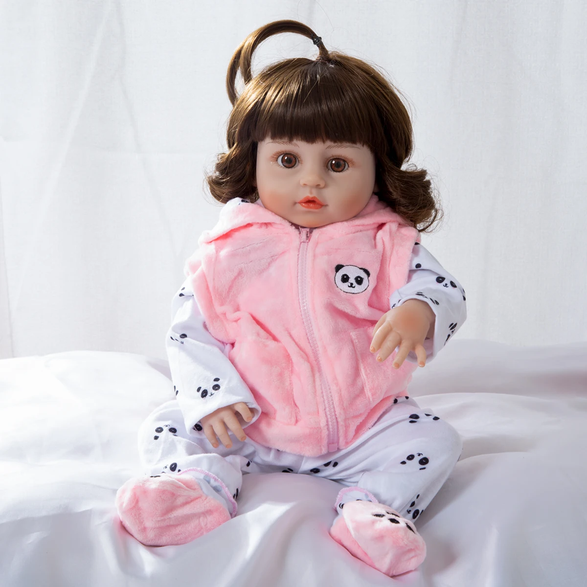 Boneca Bebê Reborn Corpo De Silicone 48cm Menina Panda rosa Pode Tomar Banho Brastoy Original
Boneca Bebê Reborn Corpo De Silicone 48cm Menina Panda rosa Pode Tomar Banho Brastoy Original