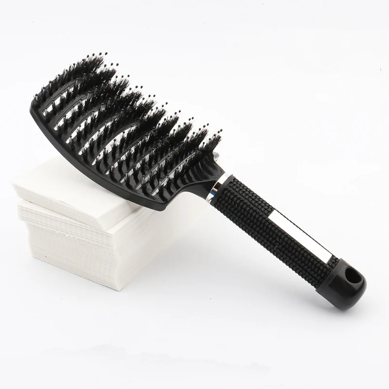 1Pc Black Hair Brush Scalp Massage Comb Nine Row Comb of Antistatic Curved Massage Comb with Bristle for Salon Hair Accessories
1Pc Black Hair Brush Scalp Massage Comb Nine Row Comb of Antistatic Curved Massage Comb with Bristle for Salon Hair Accessories