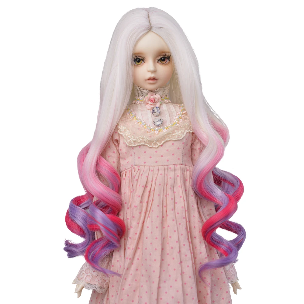 MUZIWIG DIY 1/3 BJD кукла парики градиент Цвет высокое Температура волокна волнистый