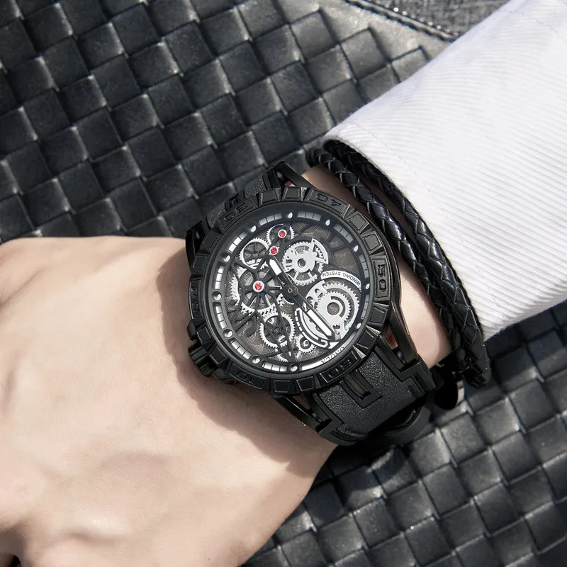 Luxury Brand Mens Sports Black Quartz Watch Men Silicone Strap Watch Designer Personality Fashion Wrist Watch Relogio Masculino
Luxury Brand Mens Sports Black Quartz Watch Men Silicone Strap Watch Designer Personality Fashion Wrist Watch Relogio Masculino